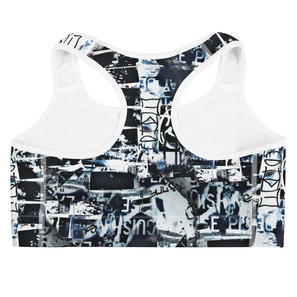 U Neck- Graffiti Sports Bra