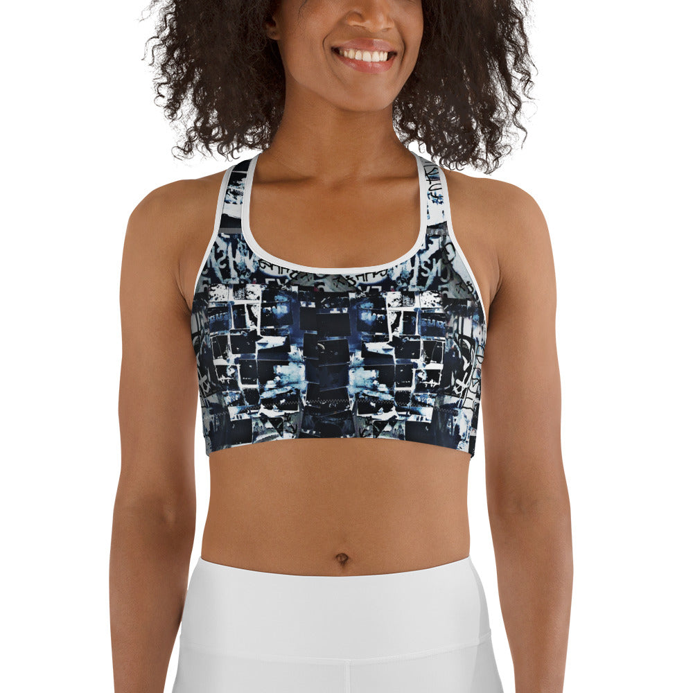 U Neck- Graffiti Sports Bra